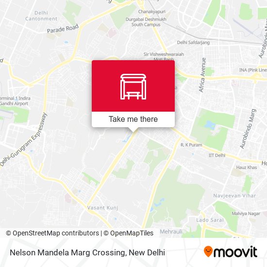 Nelson Mandela Marg Crossing map
