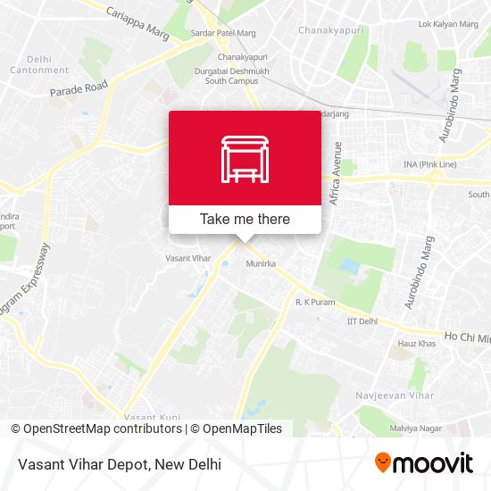 Vasant Vihar Depot map