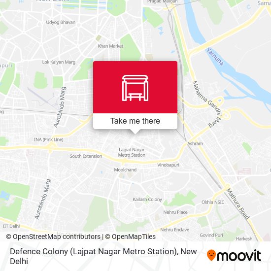 Defence Colony (Lajpat Nagar Metro Station) map