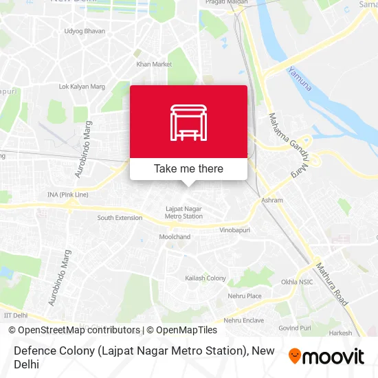 Defence Colony (Lajpat Nagar Metro Station) map