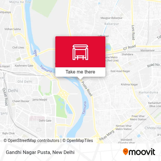 Gandhi Nagar Pusta map