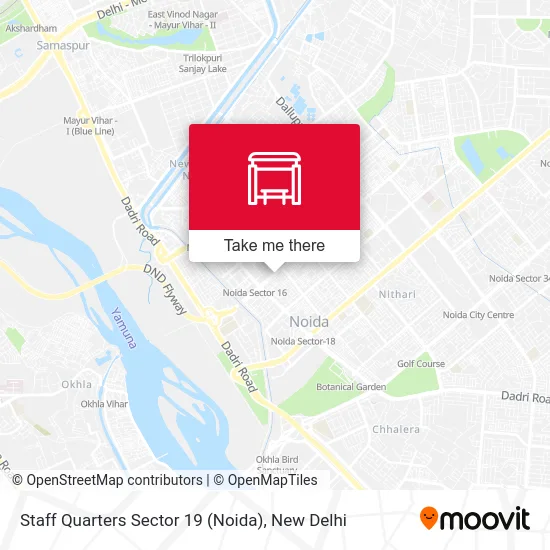 Staff Quarters Sector 19 (Noida) map