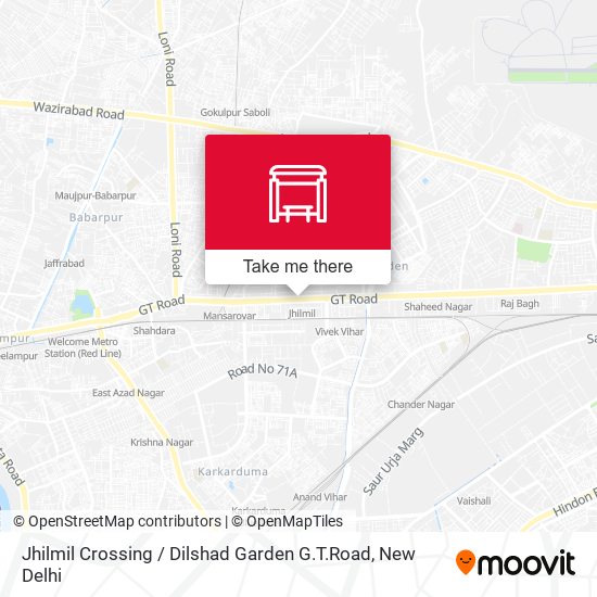 Jhilmil Crossing / Dilshad Garden G.T.Road map