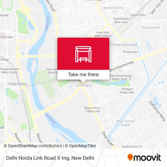 Delhi Noida Link Road X-Ing map