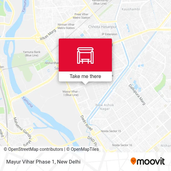 Mayur Vihar Phase 1 map