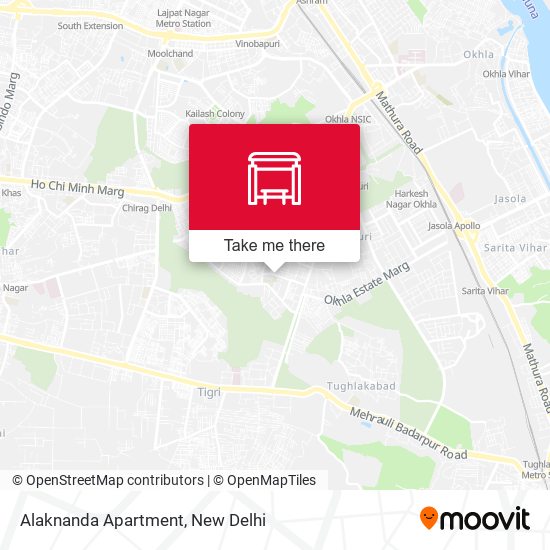 Alaknanda Apartment map