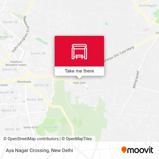 Aya Nagar Crossing map
