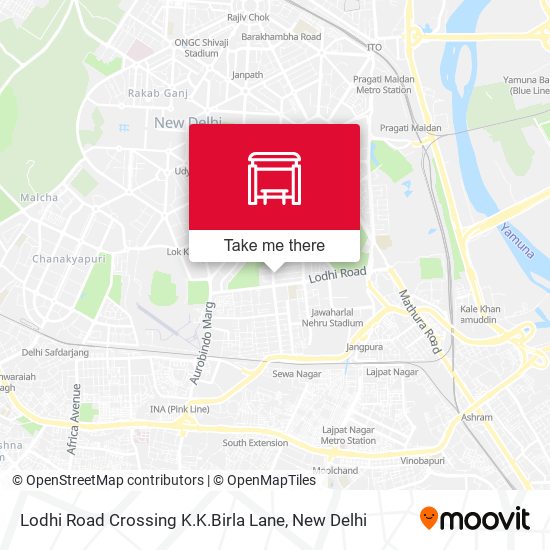 Lodhi Road Crossing K.K.Birla Lane map