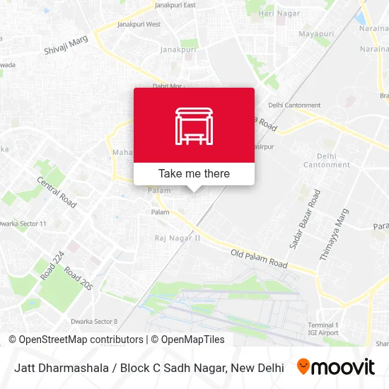 Jatt Dharmashala / Block C Sadh Nagar map