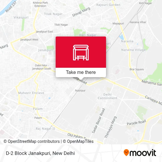 D-2 Block Janakpuri map