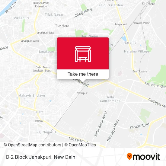 D-2 Block Janakpuri map