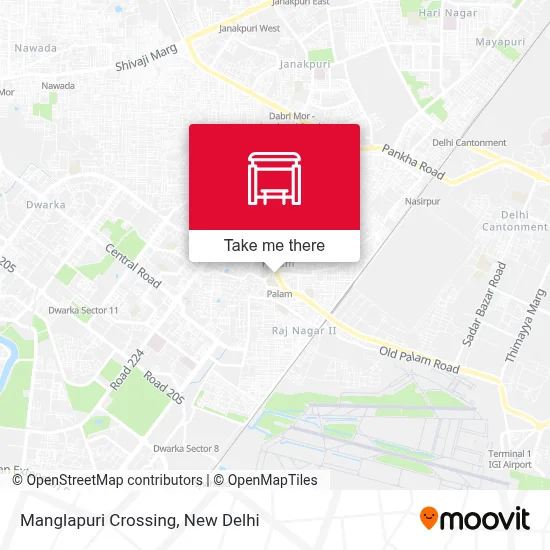 Manglapuri Crossing map