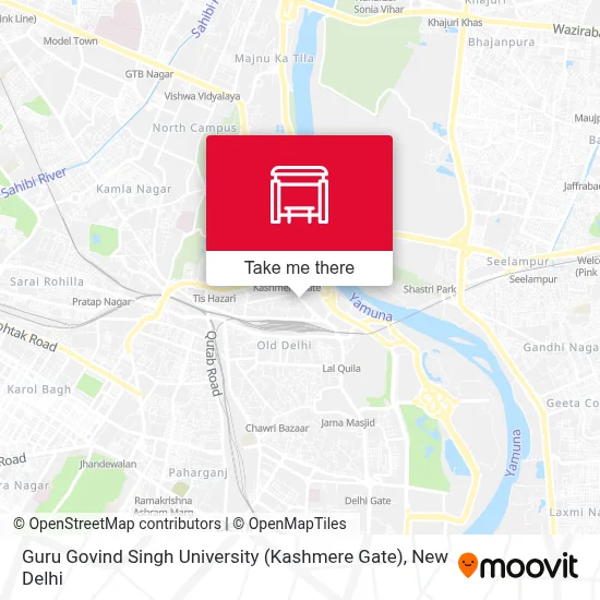 Guru Govind Singh University (Kashmere Gate) map