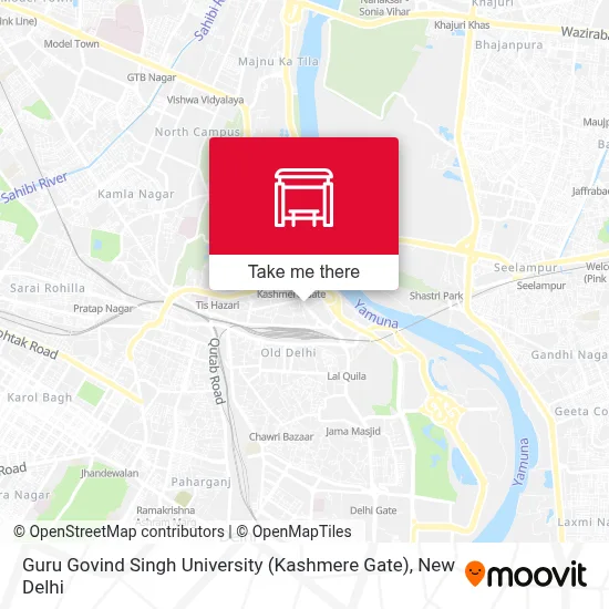Guru Govind Singh University (Kashmere Gate) map