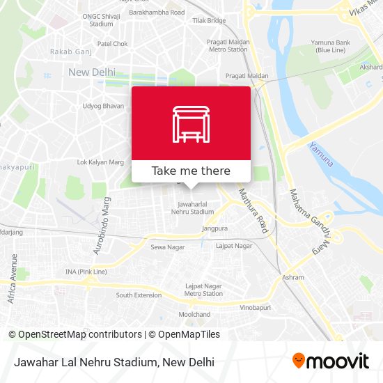 Jawahar Lal Nehru Stadium map