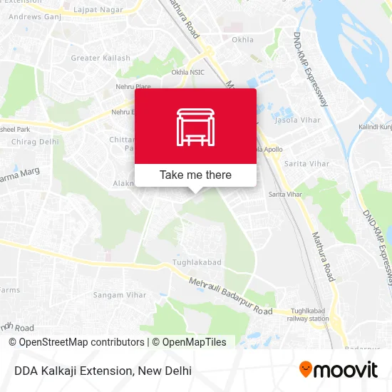 DDA Kalkaji Extension map