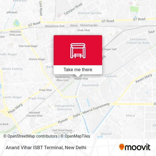 Anand Vihar ISBT Terminal map