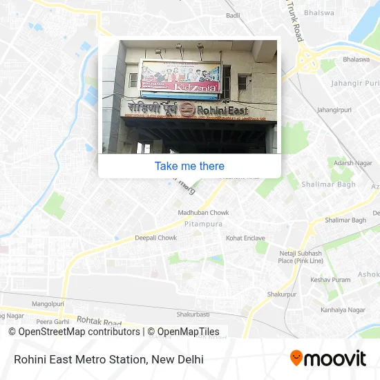 Rohini East Metro Station map
