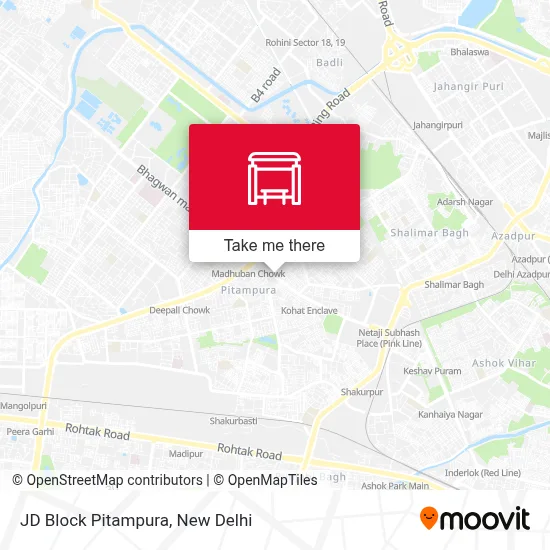 JD Block Pitampura map