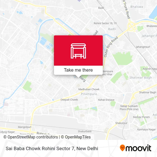 Sai Baba Chowk Rohini Sector 7 map