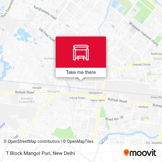 T Block Mangol Puri map
