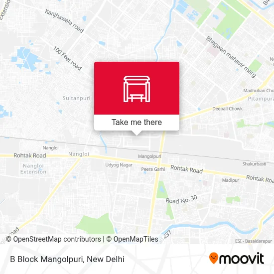 B Block Mangolpuri map