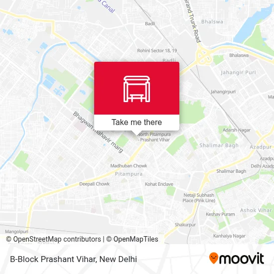 B-Block Prashant Vihar map