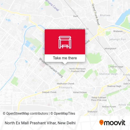 North Ex Mall Prashant Vihar map