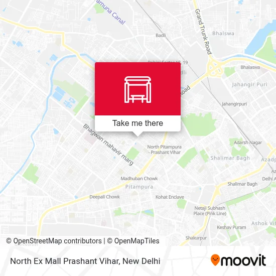 North Ex Mall Prashant Vihar map