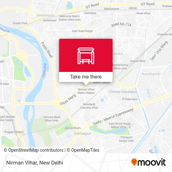 Nirman Vihar map