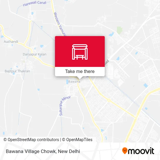 Bawana Village Chowk map