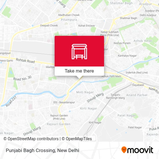 Punjabi Bagh Crossing map