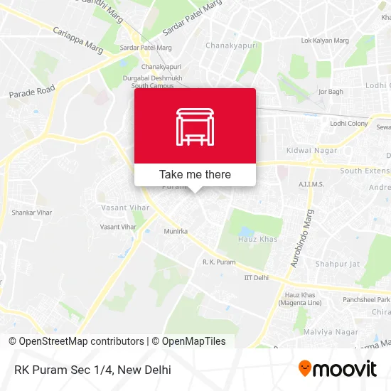 RK Puram Sec 1/4 map