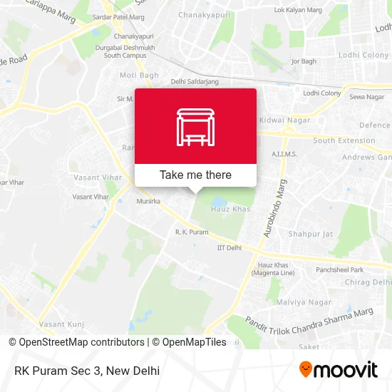 RK Puram Sec 3 map