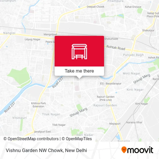 Vishnu Garden NW Chowk map