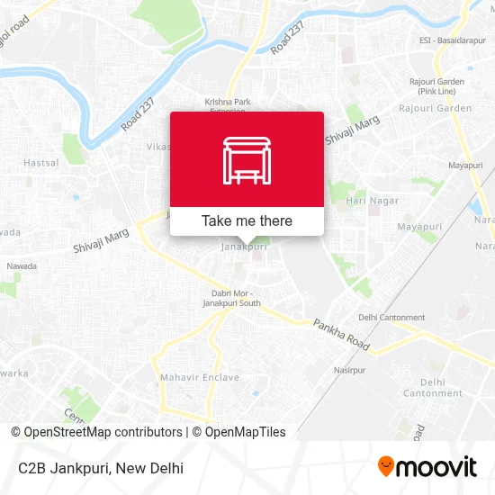 C2B Jankpuri map