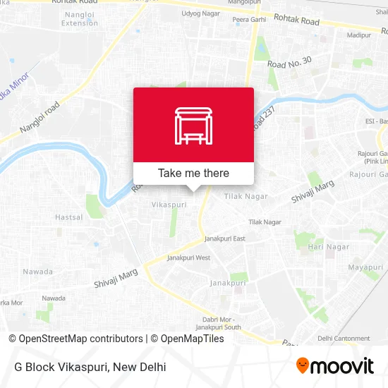 G Block Vikaspuri map