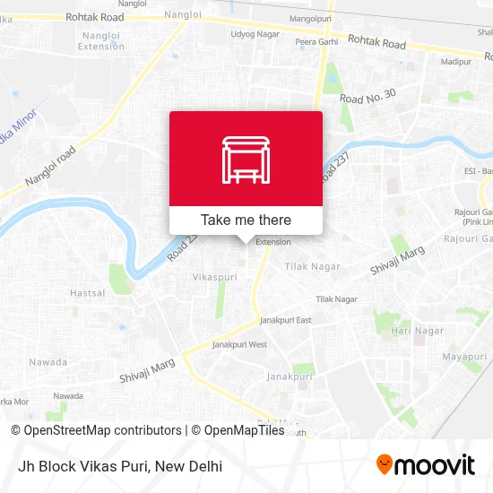 Jh Block Vikas Puri map