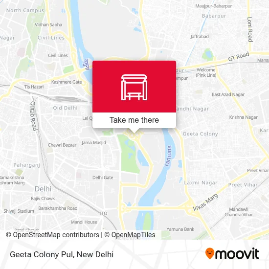 Geeta Colony Pul map