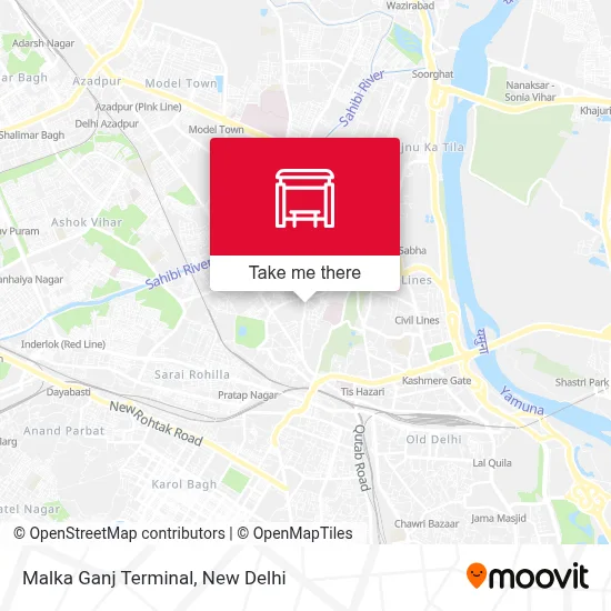 Malka Ganj Terminal map