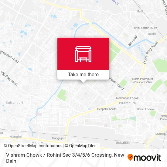 Vishram Chowk / Rohini Sec 3 / 4/5 / 6 Crossing map