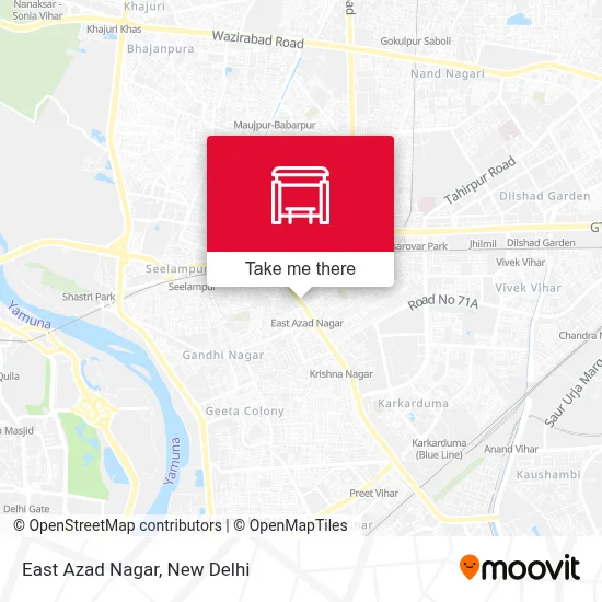 East Azad Nagar map