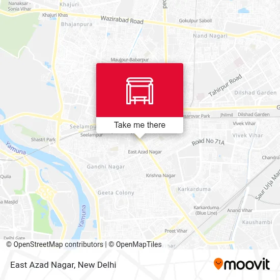 East Azad Nagar map