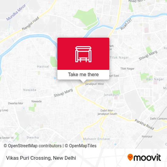 Vikas Puri Crossing map