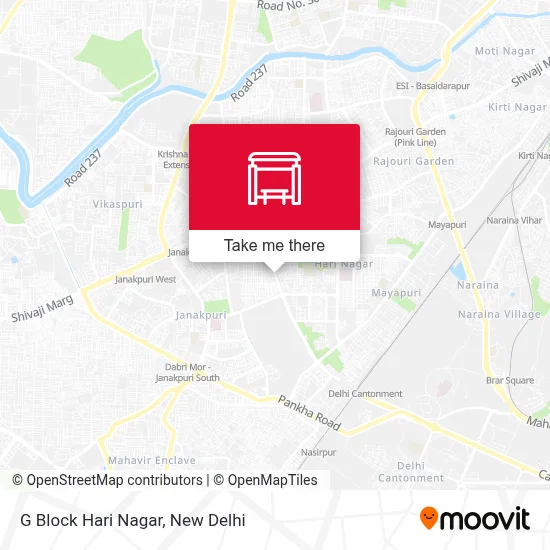 G Block Hari Nagar map