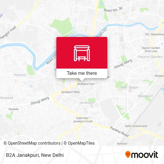 B2A Janakpuri map