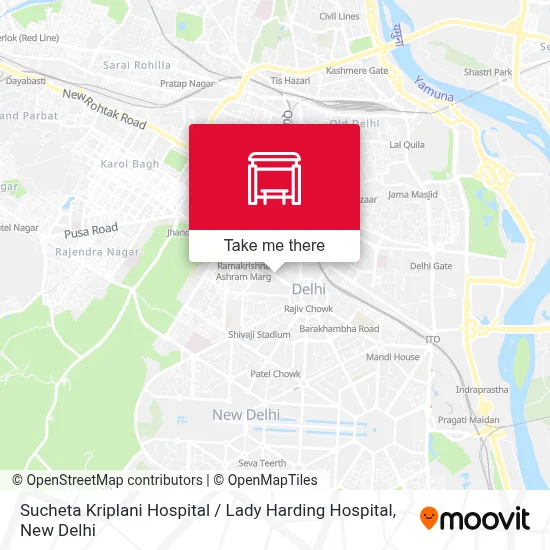 Sucheta Kriplani Hospital / Lady Harding Hospital map