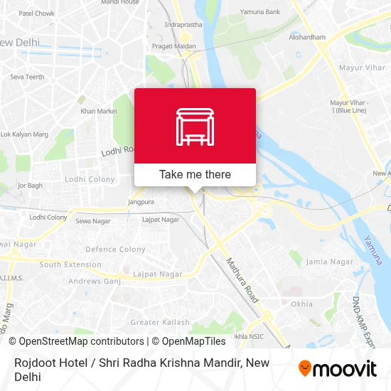 Rojdoot Hotel /  Shri Radha Krishna Mandir map