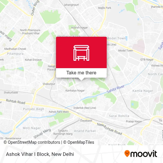Ashok Vihar I Block map