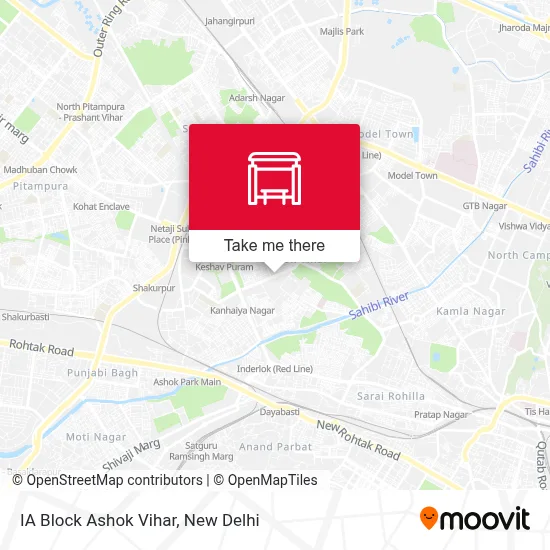 IA Block Ashok Vihar map
